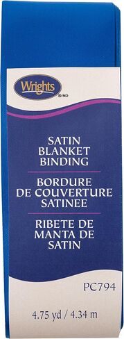 Wright Products 117794672 Single Fold Satin Blanket Binding, 2" X4-3/4 yd, Snorkel Blue in Saudi Arabia