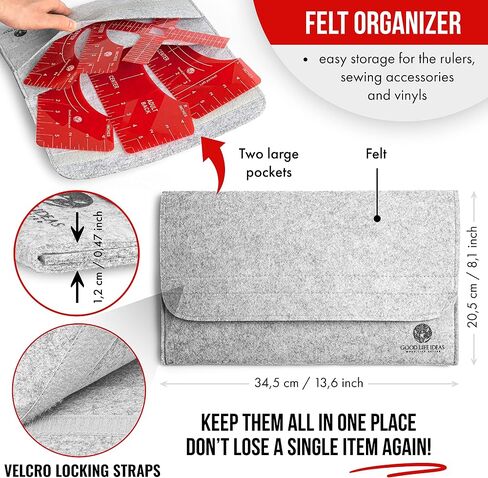 Tshirt Ruler Guide for Vinyl Alignment - T Shirt Ruler Guide for Heat Press, Shirt Measurement Tool for Heat Press, T-Shirt Ruler Centering Guide with Stickers in Kuwait