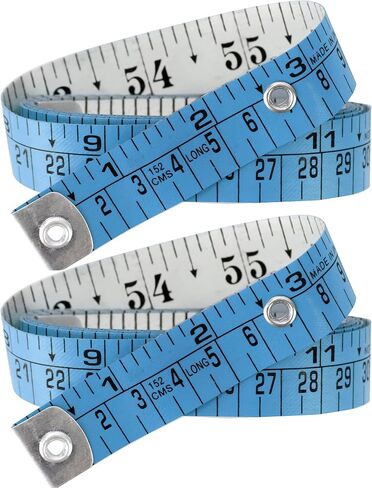 Pack of 2 Fabric Tape Measure, Measuring Tape for Body |Soft Measuring Tape for Sewing Cloth & Weight Loss Medical Body Measurement Nursing Craft 60 inch,150 cm in Kuwait