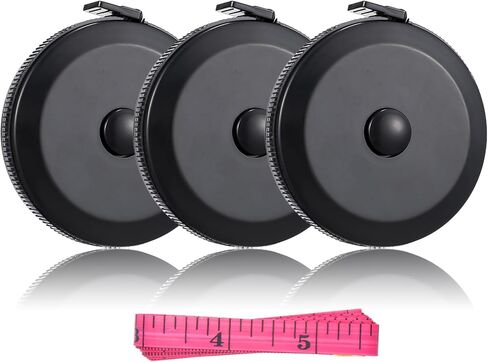 شريط قياس أوروراي لقياسات الجسم، 7 عبوات 60 بوصة شريط قياس الخياطة قابل للسحب من القماش الناعم شريط قياس مزدوج الجوانب شريط قياس حشو للتخزين، متعدد الألوان in Kuwait