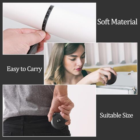 شريط قياس أوروراي لقياسات الجسم، 7 عبوات 60 بوصة شريط قياس الخياطة قابل للسحب من القماش الناعم شريط قياس مزدوج الجوانب شريط قياس حشو للتخزين، متعدد الألوان in Kuwait