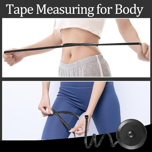 شريط قياس أوروراي لقياسات الجسم، 7 عبوات 60 بوصة شريط قياس الخياطة قابل للسحب من القماش الناعم شريط قياس مزدوج الجوانب شريط قياس حشو للتخزين، متعدد الألوان in Kuwait
