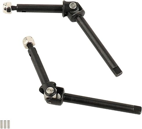 2PCS Steel Front Straight Axle CVD Drive Shaft for 1/24 RC Crawler Car Axial SCX24 Deadbolt C10 Gladiator Bronco Wrangler Model Upgraded Part (Standard Version (49mm)) in Saudi Arabia