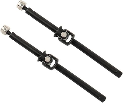 2PCS Steel Front Straight Axle CVD Drive Shaft for 1/24 RC Crawler Car Axial SCX24 Deadbolt C10 Gladiator Bronco Wrangler Model Upgraded Part (Standard Version (49mm)) in Saudi Arabia