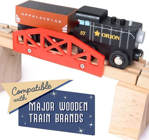 كوندكتور كارل بريدج بونانزا (22 قطعة)، مجموعة جسر سكة قطار خشبية وجسر الطوب in Kuwait