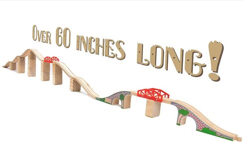 كوندكتور كارل بريدج بونانزا (22 قطعة)، مجموعة جسر سكة قطار خشبية وجسر الطوب in Kuwait