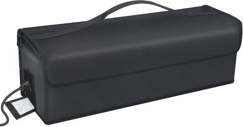 Quctak E-Bike Battery Bag with Handle Explosionproof, Large Capacity Fireproof Lipo Bag(19.6 x 6.7 x 6in), E-Bike Battery Case with Charging Port, Battery Storage Guard Safe in Kuwait