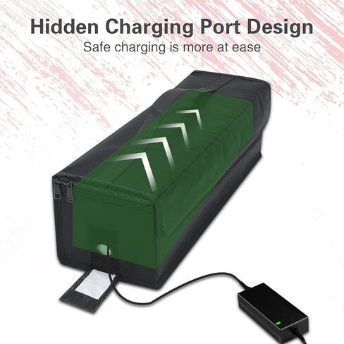 Quctak E-Bike Battery Bag with Handle Explosionproof, Large Capacity Fireproof Lipo Bag(19.6 x 6.7 x 6in), E-Bike Battery Case with Charging Port, Battery Storage Guard Safe in Kuwait