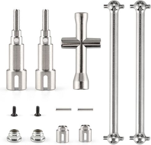 هايبوكسينج قطع غيار مطورة للشاحنات التي تعمل بجهاز تحكم عن بعد بمقياس 1/18 لعام 2020 اصدار جديد 18859 واعمدة محرك خلفية معدنية M1883 وM1885 وM1817 in Kuwait