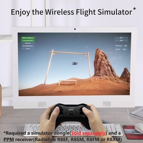 Radiolink T8S 8 قنوات 2.4 جيجا هرتز RC جهاز إرسال واستقبال R8EF RX، جهاز التحكم عن بعد وجهاز التحكم المدمج في بطارية قابلة للشحن للرباعية/الطائرة/السيارة/القارب والمزيد (الوضع 2 اليد اليسرى) in Saudi Arabia