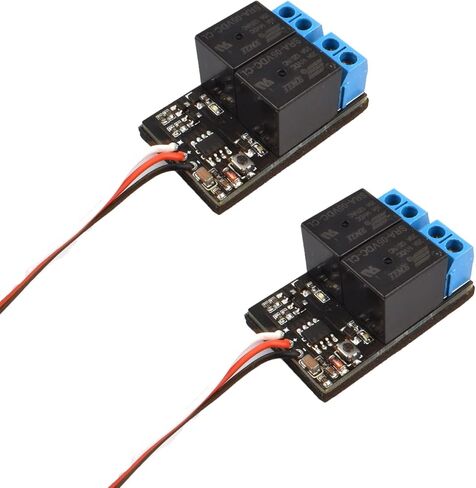 KINGMODEL 2pcs PWM Servo Signal Input 20A Dual Channel RM Relay Module with LED Light Electronic Switch Transmitter Control for RC Model Aircraft Drone in Kuwait
