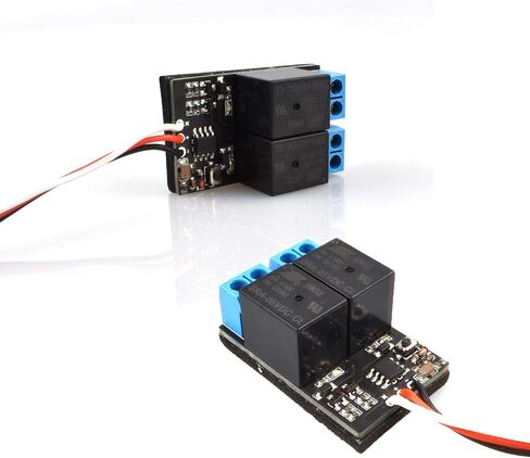 KINGMODEL 2pcs PWM Servo Signal Input 20A Dual Channel RM Relay Module with LED Light Electronic Switch Transmitter Control for RC Model Aircraft Drone in Kuwait