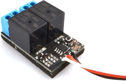 KINGMODEL 2pcs PWM Servo Signal Input 20A Dual Channel RM Relay Module with LED Light Electronic Switch Transmitter Control for RC Model Aircraft Drone in Kuwait