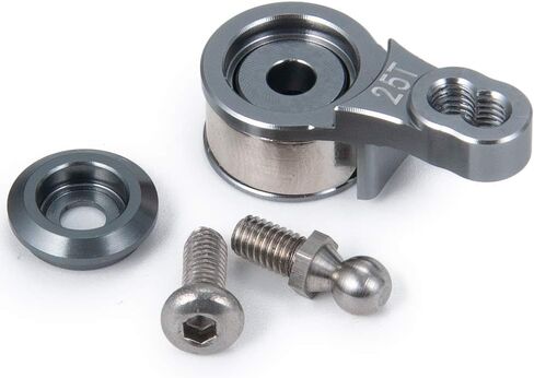 QUE-T Aluminum 25T Steering Servo Arm Horn for 1/10 RC TRX-4 (Titanium) in Saudi Arabia