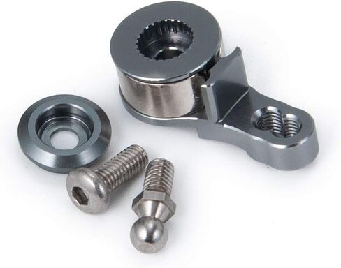 QUE-T Aluminum 25T Steering Servo Arm Horn for 1/10 RC TRX-4 (Titanium) in Saudi Arabia