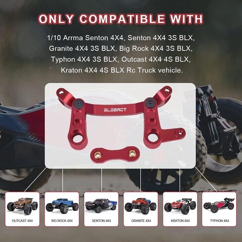 GLOBACT Steering Bellcrank for 1/10 Arrma Senton/Granite/Typhon 4X4, Blue in Kuwait