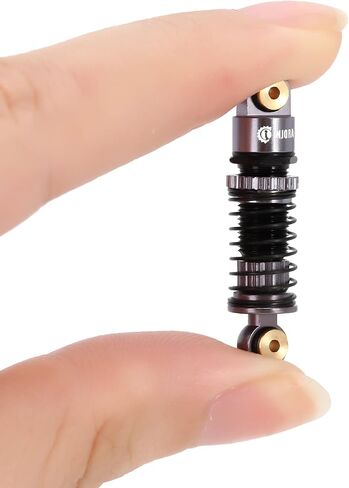 صدمات INJORA 39 مم - مخمد زيت ممتص للصدمات من الألومنيوم قابل للتعديل لـ SCX24 Gladiator C10 JLU Deadbolt B17 Axial 1/24 RC أجزاء ترقية السيارة الزاحفة (أسود وأحمر) in Kuwait