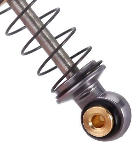 صدمات INJORA 39 مم - مخمد زيت ممتص للصدمات من الألومنيوم قابل للتعديل لـ SCX24 Gladiator C10 JLU Deadbolt B17 Axial 1/24 RC أجزاء ترقية السيارة الزاحفة (أسود وأحمر) in Kuwait