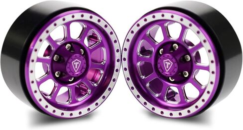 إطارات عجلات Real 1.9 Beadlock عجلات ألومنيوم شديدة التحمل باستخدام الحاسب الآلي 4 قطع - مجموعة لزاحف 1:10 RC TRX-4 المحوري SCX10 II (أزرق) in Kuwait