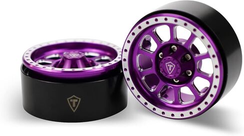 إطارات عجلات Real 1.9 Beadlock عجلات ألومنيوم شديدة التحمل باستخدام الحاسب الآلي 4 قطع - مجموعة لزاحف 1:10 RC TRX-4 المحوري SCX10 II (أزرق) in Kuwait