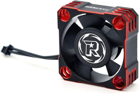 Surpass Motor Cooling Fan, Rocket V2 28000RPM Cooling Fan Brushless ESC Alluminum Motor Heat Sink Fitted Turbo ESC A3 with XH Connect for RC Car 1/8 1/10 (Red&Black) in Kuwait