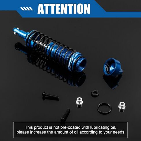 Luney 4PCS Aluminum Alloy Front & Rear Shocks for 1/10 Traxxas Slash 2WD 4X4 Rustler 4X4 VXL Hoss Stampede Bandit Nitro Shock Absorber Damper Set Upgrades Parts Replace 5862 in Kuwait