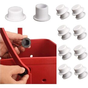 8 Sets Screw Replacement Buttons for Beach Bag, Bog Replacement Rivets, Replacement Rivets for Bogg Bag Simple Southern Bag Handle (White)
