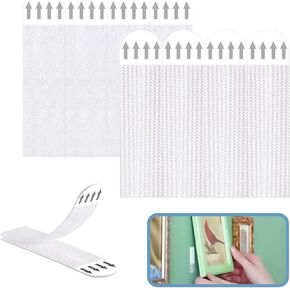 24 Pairs Picture Hanging Strips Heavy Duty, Picture Hanging Kit Without Nails, Picture Hanger Damage Free, No Damage Removable Hook Tape, Picture mounting Strips for Hanging Frames, Posters in Kuwait
