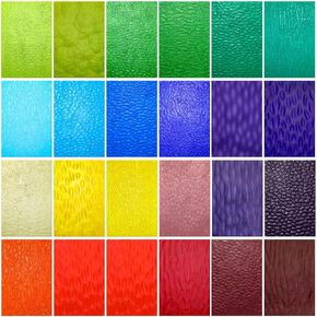 Treela 24 Pcs Stained Glass Sheets 4 x 6 Inch Rainbow Stained Glass Supplies for Craft Projects Variety Mosaic Art Mixed Color Iridescent DIY Home Decor(Colorful)