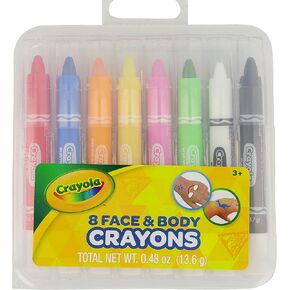 Crayola Face & Body Paint Crayons for Kids and Costumes, Washable Body Paint Markers Pack of 8 Classic Colors in Kuwait