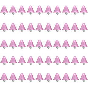 أجراس حرفية صغيرة من باتيكل، 50 قطعة أجراس جلجل 1 بوصة أجراس معلقة معدنية لتزيين حفلات الزفاف والمنزل وأعياد الميلاد، أصفر in Kuwait