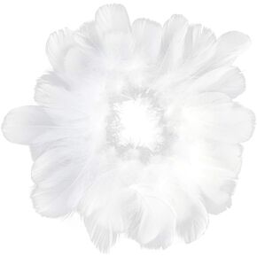 obmwang 100 Pieces 8-12cm Natural Goose Feathers for DIY Craft Wedding Party Home Decorations, White