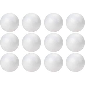 TFARC FOAM 3 Inch Craft Foam Balls 5-Pack, Polystyrene Balls for DIY Crafts School Supplies Decorations(White)