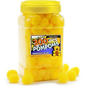 Bundooraking Pom Poms, 1.5 inch (4cm) 90pcs Multicolor Bulk Large Pom Pom Balls Arts&Crafts, Soft and Fluffy Craft Pompoms in jar, Pom Poms for Crafts Making Decorations DIY Craft Supplies.