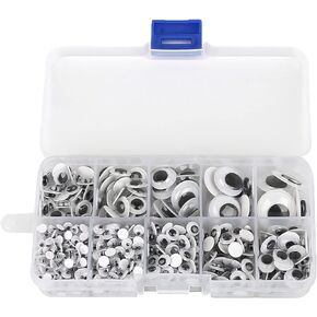750pcs Wiggle Eyes Self-Adhesive Googly Eyes, 4mm~18mm