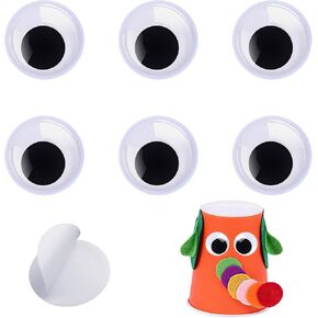 6 Pieces Googly Google Eyes Self Adhesive Googlie Craft Wiggle Eyes (2 Inches 3 Inches 4 Inches)
