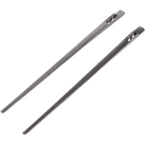 dophee 2Pcs Sewing Leather Needle Manual Lacing Threading Two Prong Steel Needle LeatherCraft Tool Handmade Leather Tools DIY Skin Tool
