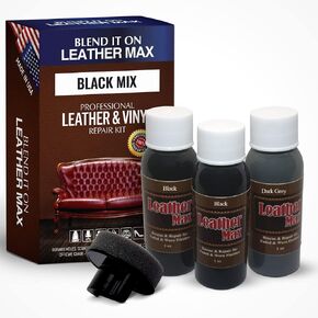 مجموعة أدوات إعادة الصقل والإصلاح من Leather Max Quick Blend، واستعادة الأرائك، وإعادة تلوين الأثاث وإصلاح مقاعد السيارة، والسترات، والأريكة، والأحذية طويلة الرقبة / 3 ظلال ألوان للمزج مع/جلد الفينيل المربوط والمزيد (مزيج محايد) in Kuwait