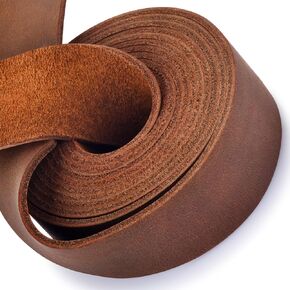 Leather Strap 1 Inches Wide Flat Leather Straps for Crafts, Full Grain Oil Tan Strips for Crafts, Tooling, Belt, Garden Tools (1.6mmThick 72 Inches Long Cordovan)