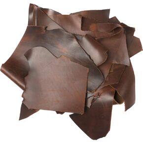 Rustico 2lb Box of Saddle Colored Top Grain Leather Remnants and Leather Scraps in Form USA Raised Cows, 2 – 3 MM Thick (4.5-5.5 Ounces) Leather for Crafts in Saudi Arabia