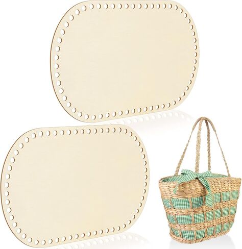 2 Pieces Wooden Crochet Bag Bottom Oval Crochet Basket Wood Base Blank Wooden Basket Bottoms Shaper for DIY Basket Weaving Crochet Supplies DIY Bag Shoulder Bags Purse Making, 11.81 x 7.68 x 0.1 Inch in Saudi Arabia