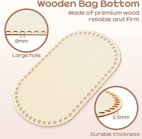 2 Pieces Wooden Crochet Bag Bottom Oval Crochet Basket Wood Base Blank Wooden Basket Bottoms Shaper for DIY Basket Weaving Crochet Supplies DIY Bag Shoulder Bags Purse Making, 11.81 x 7.68 x 0.1 Inch in Saudi Arabia