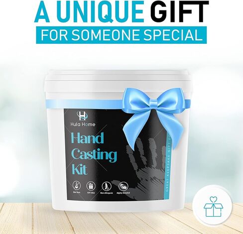 Hula Home XL DIY Hands Casting Kit for Up to 6 People (Adults and Childrens) | Includes Wood Base | Statue Molding Kit | Hand Mold Keepsake Sculpture Kit for Birthday, Wedding, Anniversary in Kuwait