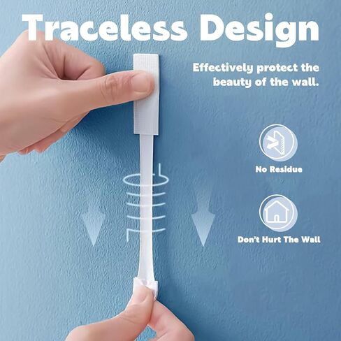 24 Pairs Picture Hanging Strips Heavy Duty, Picture Hanging Kit Without Nails, Picture Hanger Damage Free, No Damage Removable Hook Tape, Picture mounting Strips for Hanging Frames, Posters in Kuwait