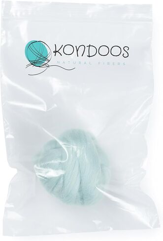 Kondoos Natural Wool roving, 2 OZ. Best Wool for Needle Felting and Wet Felting, handcrafts and DIY Spinning Projects, Wool Felting Supplies. Dyed Colors. (Beige, 2 oz) in Kuwait