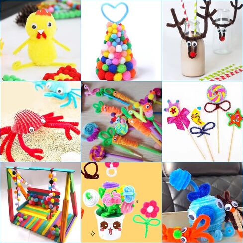 Itopstar 3000 Kids Arts and Crafts Supplies for Kids Girls Crafting Supply in 3 Layered Plastic Art Box All in One Kids Ages 4 5 6 7 8 9 10 11 & 12 Year Old Girls & Boys Crafting Supply Set in Saudi Arabia