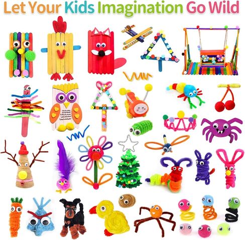 Itopstar 3000 Kids Arts and Crafts Supplies for Kids Girls Crafting Supply in 3 Layered Plastic Art Box All in One Kids Ages 4 5 6 7 8 9 10 11 & 12 Year Old Girls & Boys Crafting Supply Set in Saudi Arabia