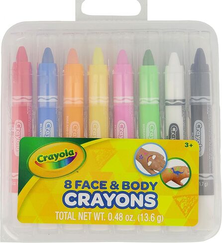 Crayola Face & Body Paint Crayons for Kids and Costumes, Washable Body Paint Markers Pack of 8 Classic Colors in Kuwait