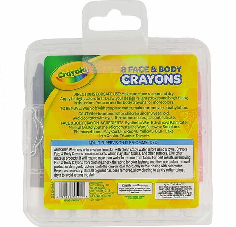 Crayola Face & Body Paint Crayons for Kids and Costumes, Washable Body Paint Markers Pack of 8 Classic Colors in Kuwait