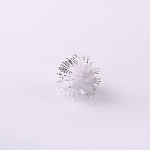 100pcs Glitter Tinsel Pom Poms Sparkle Balls for DIY Craft/Party Decoration/Cat (1CM 200PCS) in Kuwait